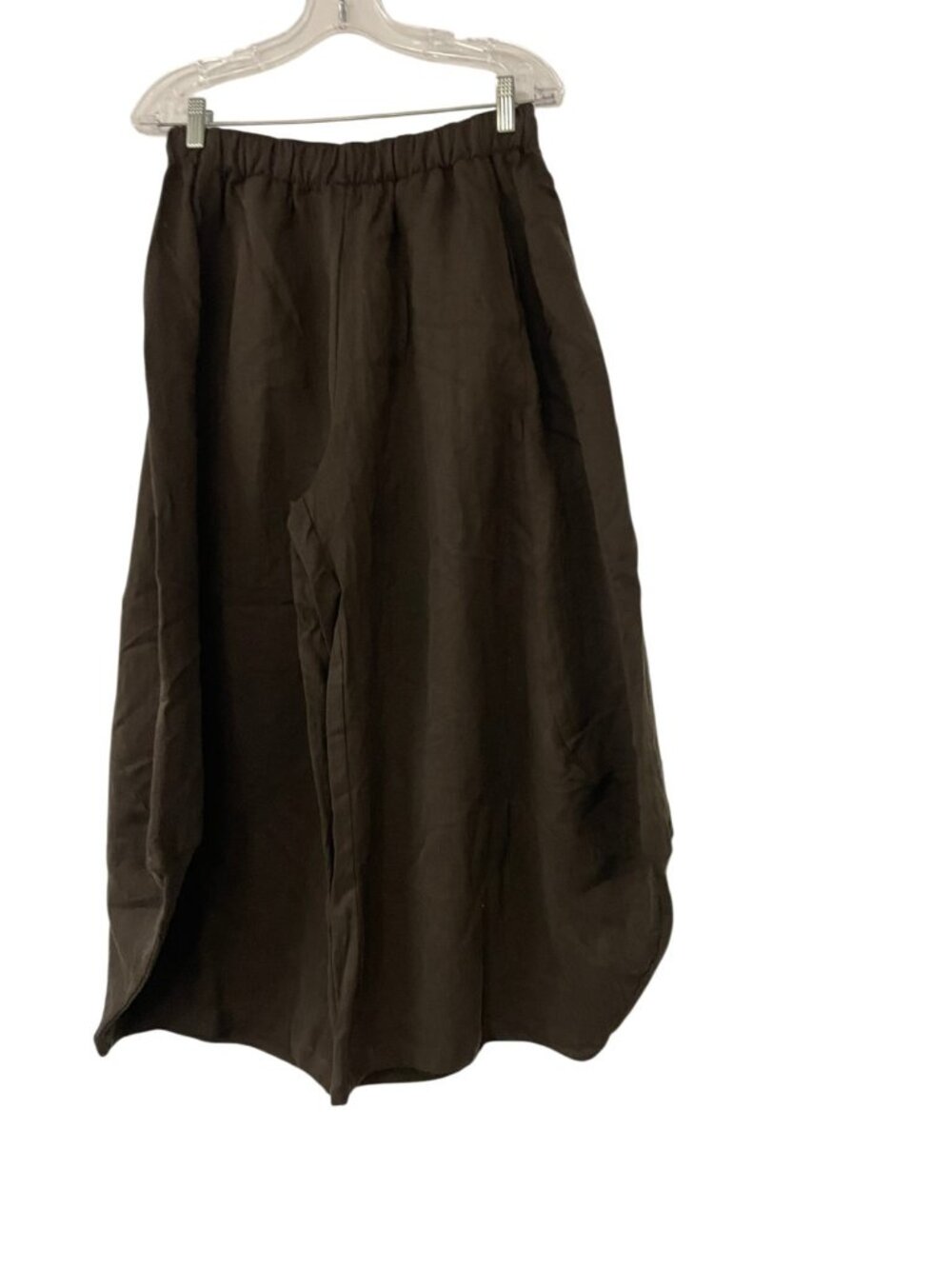 Zara ZW Womens Volume Pants Trousers M Brown Elastic waist Textured 8361/447 NWT - Picture 4 of 13